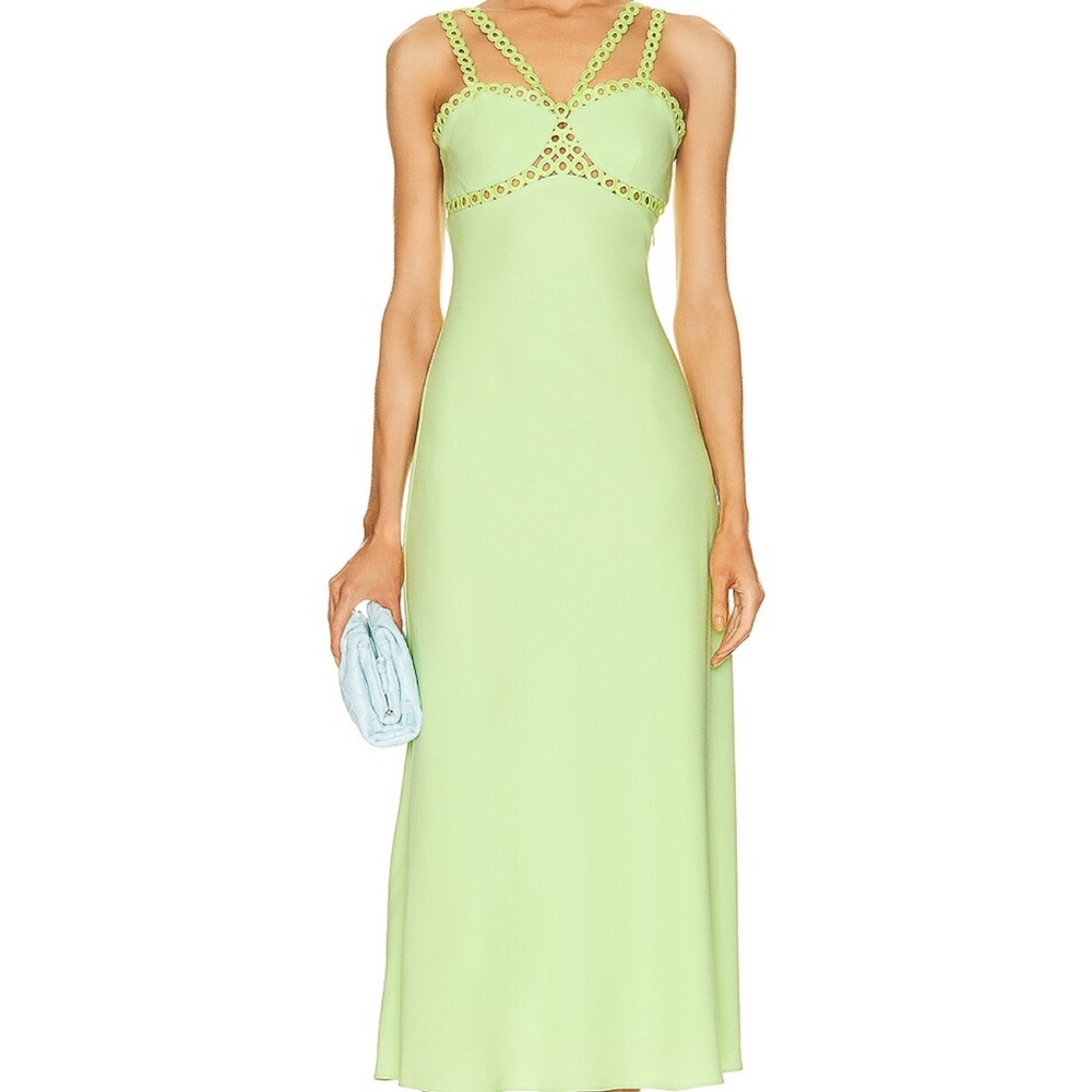 Jonathan Simkhai Lime Green Midi Dress